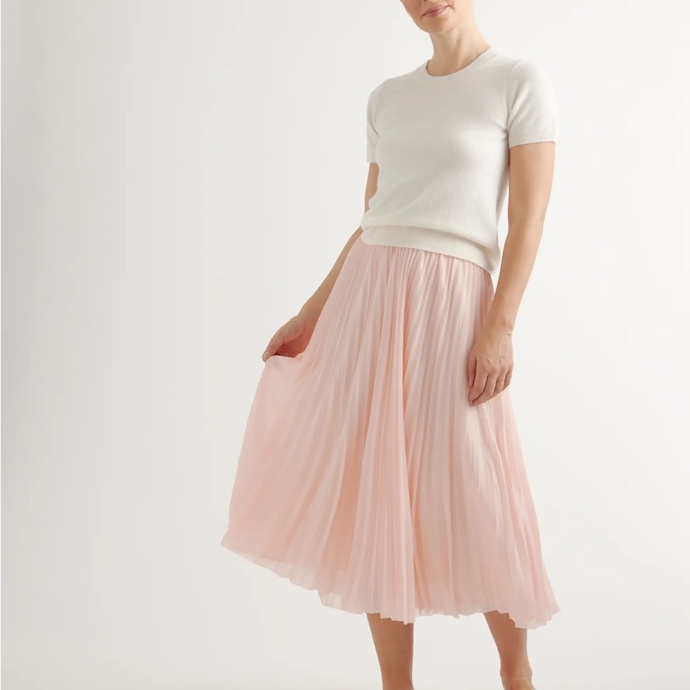 Chiffon Pleated Midi Skirt